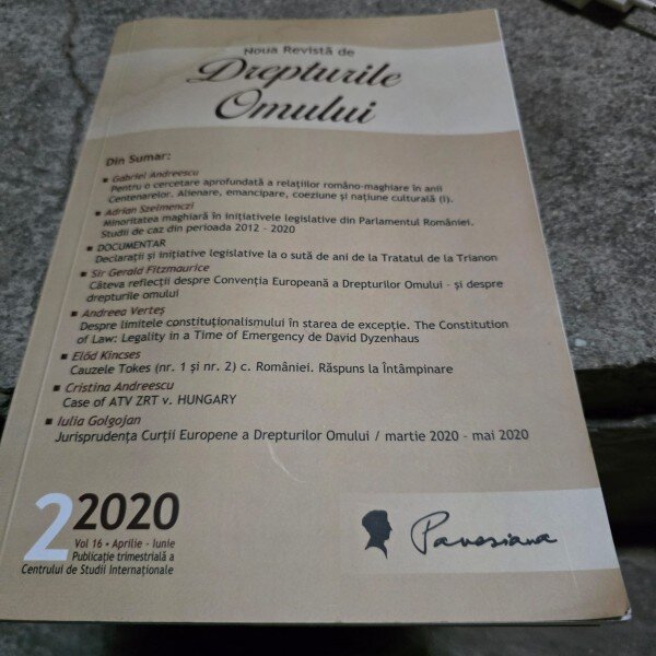Noua revista de Drepturile Omului nr.2/2020