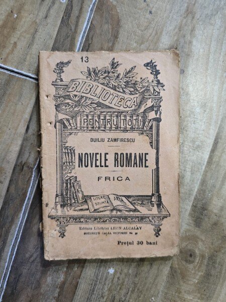 Novele romane. Frica - Duiliu Zamfirescu