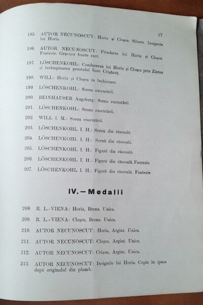 Octavian Beu, Catalog Expozitia Comemorativa Rascoala lui Horia
