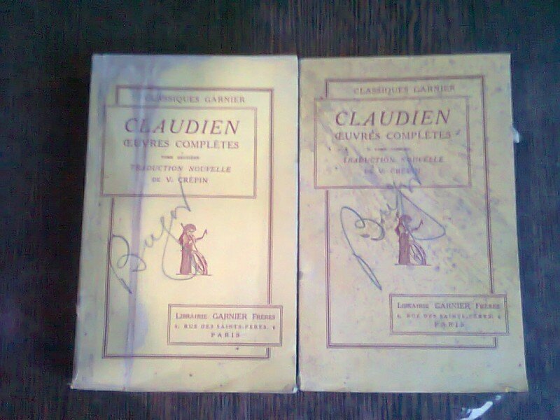 OEUVRES COMPLETES - CLAUDIEN   2 VOLUME   (OPERE COMPLETE)