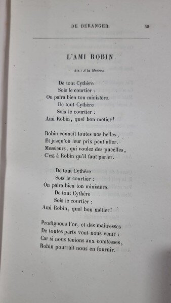 Oeuvres completes de P.-J. de Beranger - 5 volume