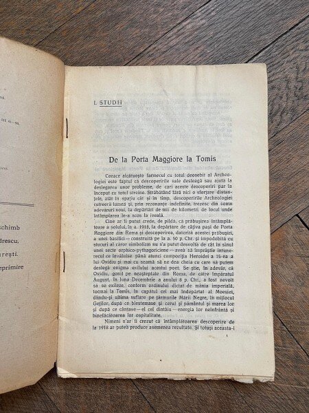 Orpheus. Revista pentru cultura clasica Anul I Nr. 6 Noiembrie - Decembrie 1925