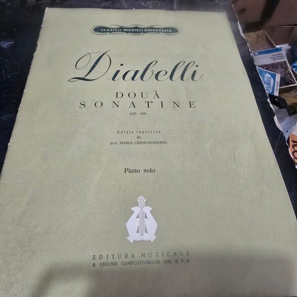 Partitura. Doua sonatine OP.168 - Diabelli
