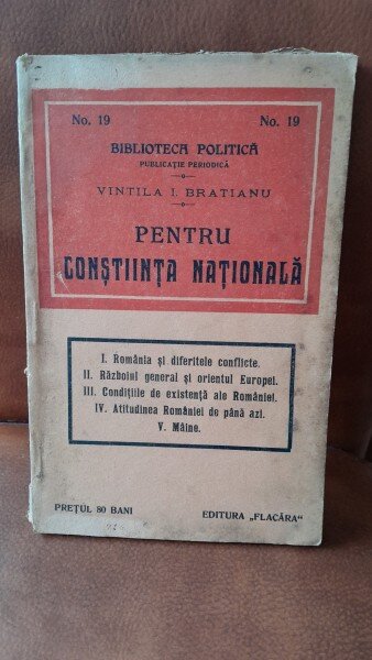 Pentru constiinta nationala - Vintila I. Bratianu