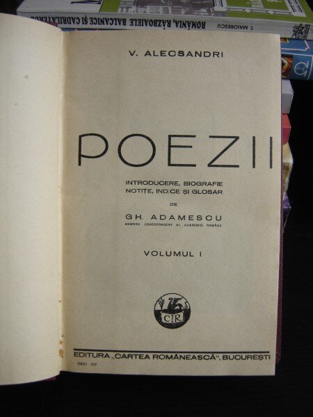 POEZII - V. ALECSANDRI VOLUMUL I