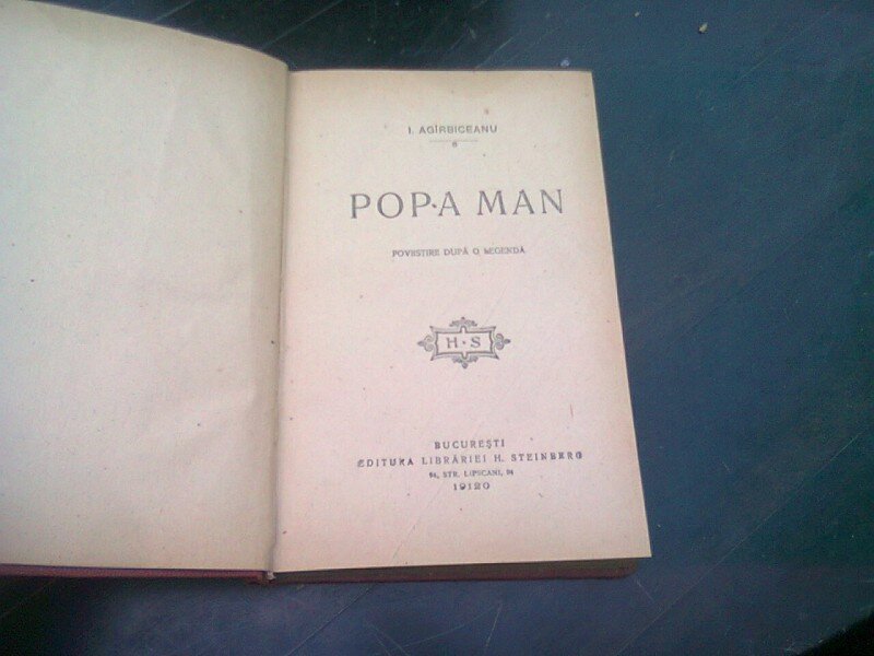 POPA MAN - I. AGIRBICEANU  ( POVESTIRE DUPA O LEGENDA)