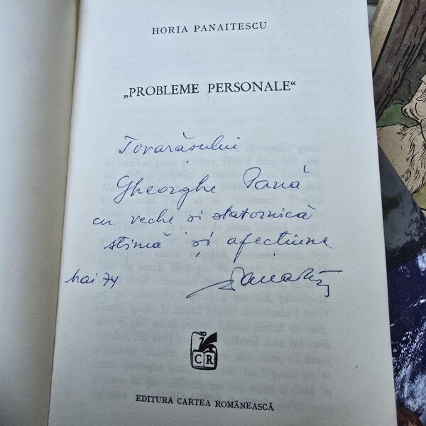 Probleme Personale - H. Panaitescu (cu dedicatia autorului pentru Georghe Pana)
