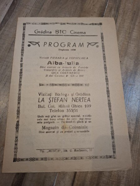 Program Gradina Sic Cinema