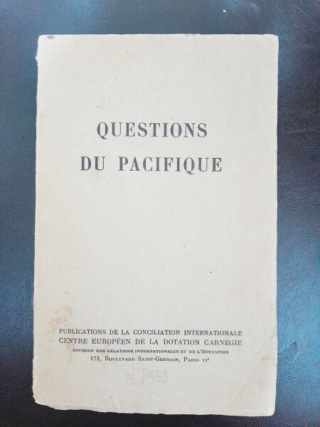 Questions du Pacifique - M. Andre Tibal