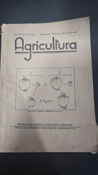 Revista Agricultura, nr 10-11-12 - octombrie, noiembrie, decembrie 1947