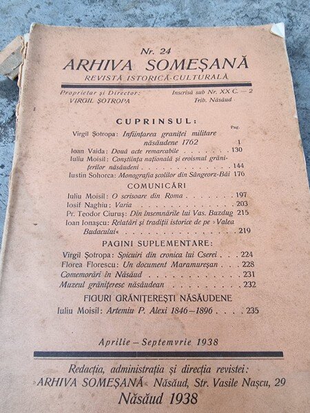 Revista Arhiva Somesana nr.24/1938