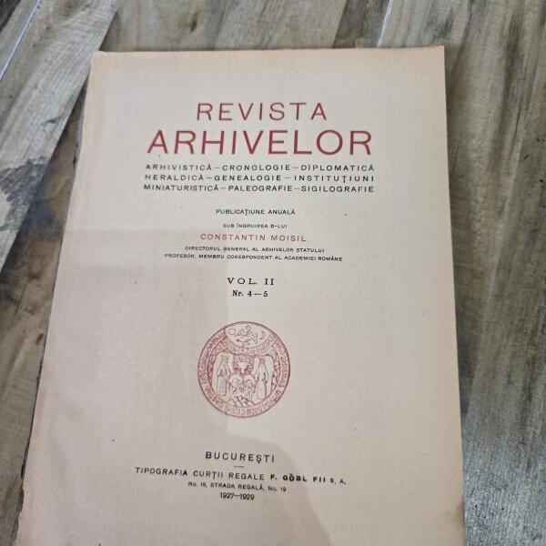 Revista Arhivelor vol. 2 nr. 4-5 - Constantin Moisil