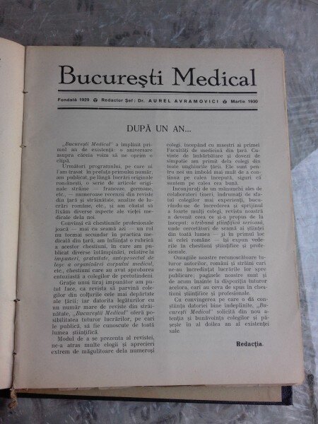 REVISTA BUCURESTI MEDICAL MARTIE 1929, MARTIE 1930, IANUARIE FEBRUARIE 1929, REVISTA D'ORGANOTHERAPIE NR.5/1928  (COLIGATE)