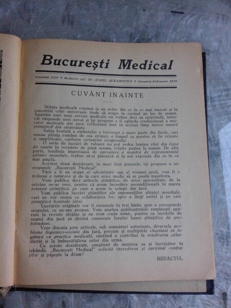 REVISTA BUCURESTI MEDICAL MARTIE 1929, MARTIE 1930, IANUARIE FEBRUARIE 1929, REVISTA D'ORGANOTHERAPIE NR.5/1928  (COLIGATE)