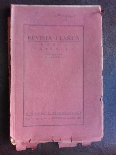 Revista clasica Orpheus Favonius nr.3/1929