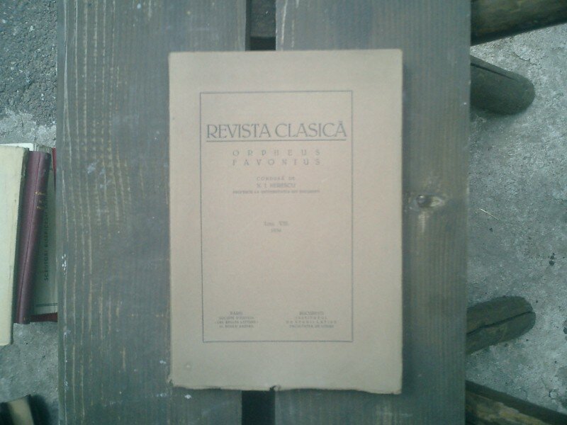 Revista clasica Orpheus Favonius tom. VIII 1936 - N. I. Herescu