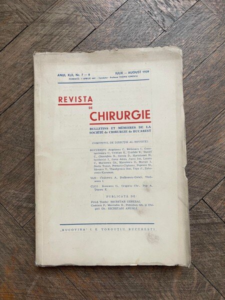 Revista de Chirurgie Anul XLVII Nr. 7-8 1939