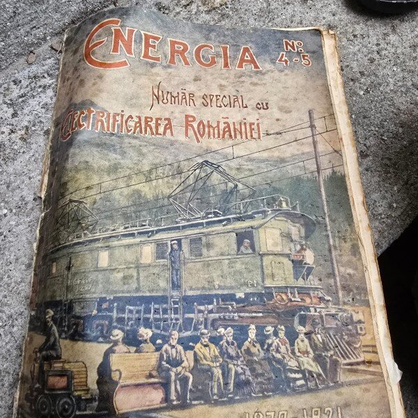 Revista Energia, pentr popularizarea tehnicii nr.4-5/1921, numar special cu electrificarea Romaniei, lipsa pagini de final