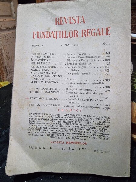 Revista Fundatiilor Regale Anul V 1 Mai 1938 Nr. 5