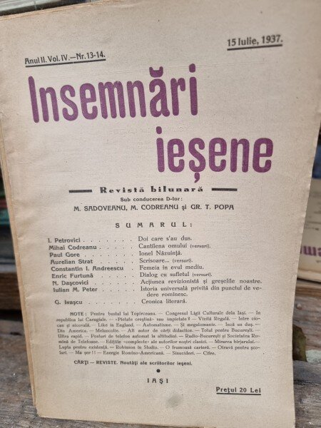 Revista Insemnari Iesene nr.13-14/1937