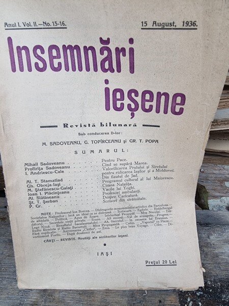 Revista Insemnari Iesene nr.15-16/1936