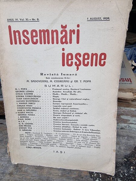 Revista Insemnari Iesene nr.8/1939