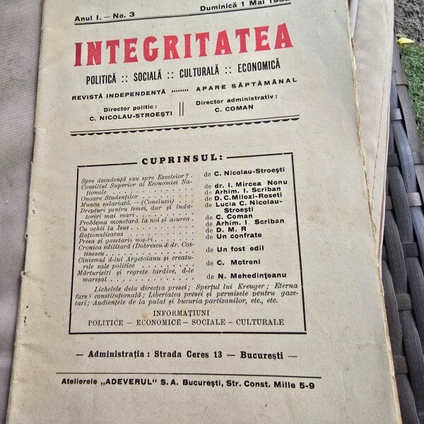 Revista Integritatea nr.3/1932