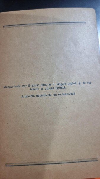 Revista Liceului Comercial de Băieți Gh. Chițu - Craiova (Anul I, Nr. 4, Octombrie–Decembrie 1943)