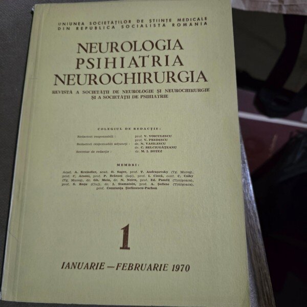 Revista Neurologia, Psihiatria, Neurochirurgia nr.1/1970