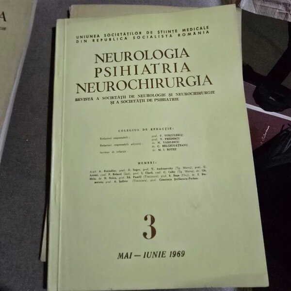 Revista Neurologia, Psihiatria, Neurochirurgia nr.3/1969