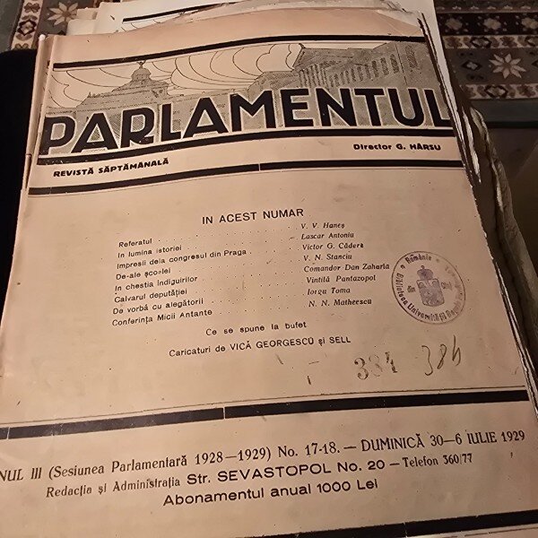 Revista Parlamentul nr.17-18/1929