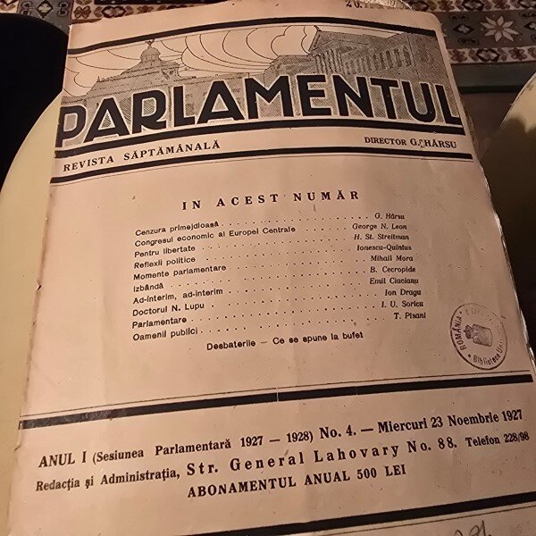 Revista Parlamentul nr.4/1927