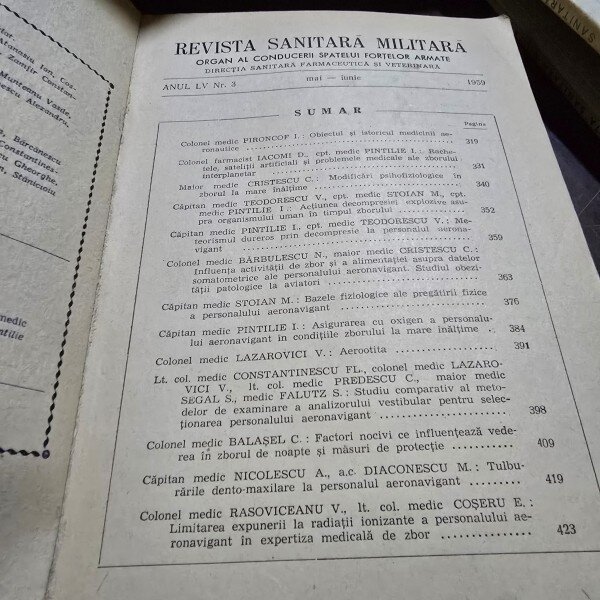 Revista Sanitara Militara nr.3/1959