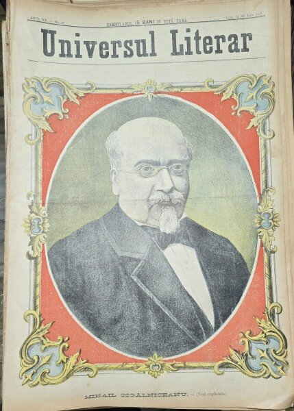 Revista Universul Literar nr.27/1897  pe coperta Mihail Kogalniceanu