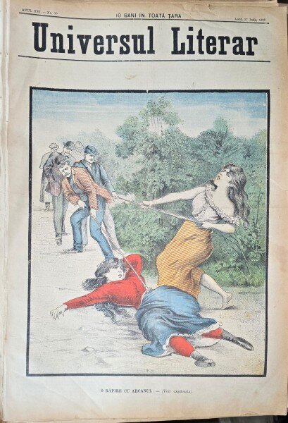 Revista Universul Literar nr.30/1898  pe coperta O rapire cu arcanul