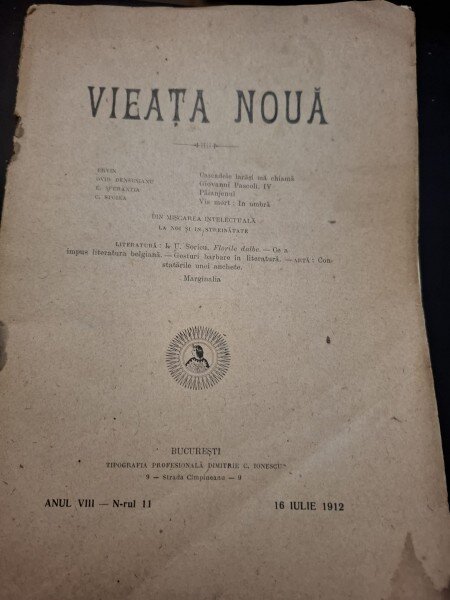 Revista Vieata Noua - Anul VIII Nr.11 16 Iulie 1912