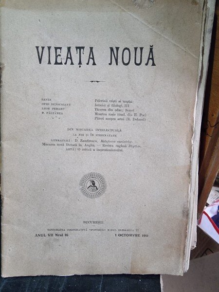 Revista Vieata Noua Nr. 16 octombrie 1911