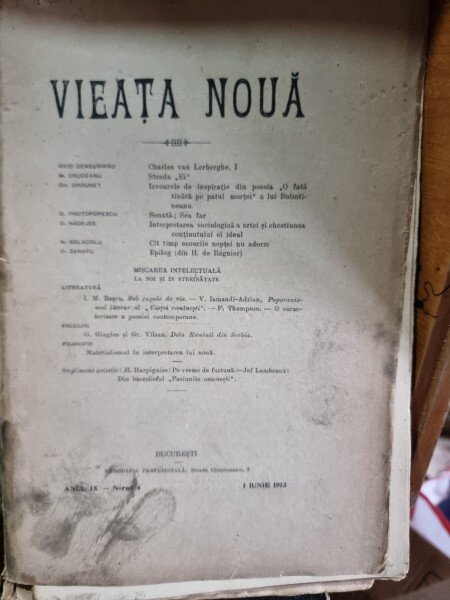 Revista Vieata Noua Nr. 4 Iunie 1913