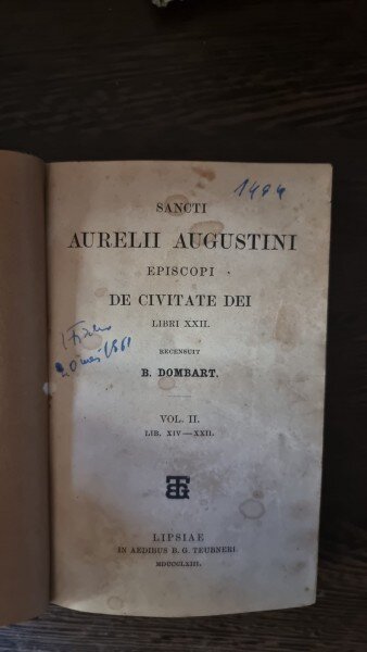 Sancti Aurelii Augustini Episcopi de Civitate dei Libri XXII. Vol. II Lib. XIV-XXII