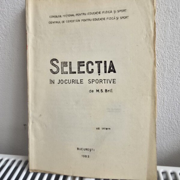 Selectia in jocurile sportive - M. S. Bril