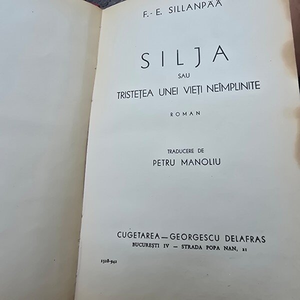 Silja sau Tristetea unei vieti neimplinite , F. - E. Sillanpaa