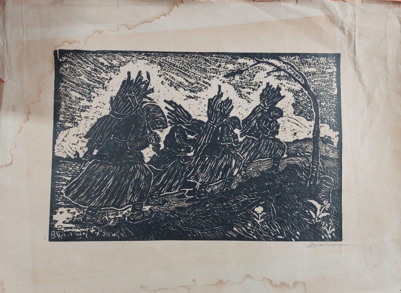 Snopii - Nicolae Brana - xilogravura