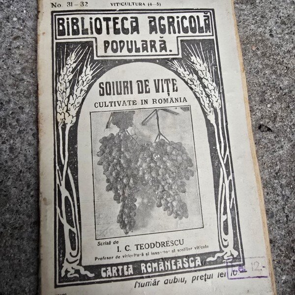 Soiuri de vite cultivate in Romania - I.C. Teodorescu