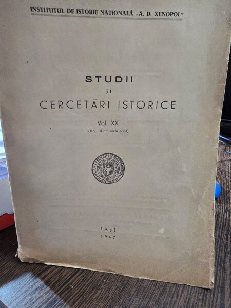 Studii si cercetari istorice. Vol. XX 1947
