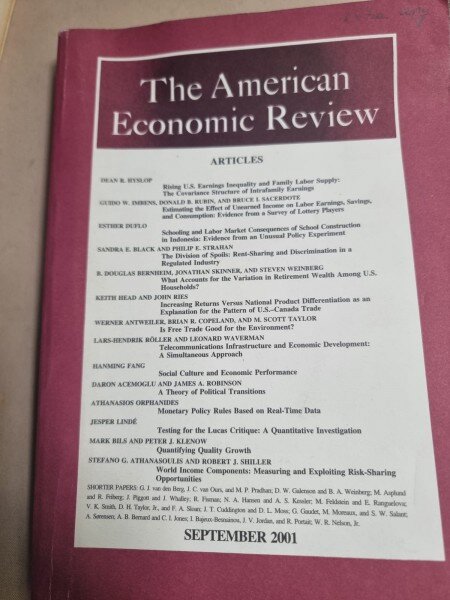 The American Economic Review, september 2001