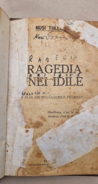 Tragedia unei idile - Nusi Tulliu  roman din meleagurile Pindului
