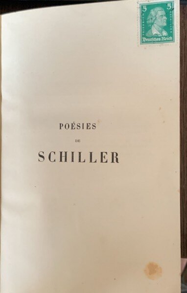 Poesies (Poezii - carte in franceza) - Schiller