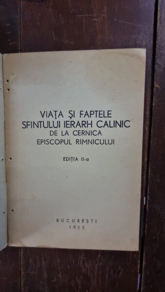 Viata si faptele Sfantului Ierarh Calinic de la Cernica Episcopul Rimnicului