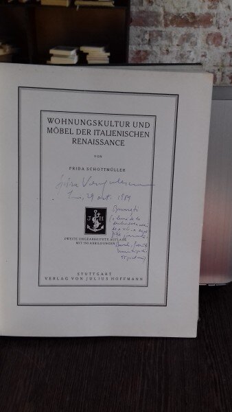 WOHNUNGSKULTUR UND MÖBEL DER ITALIENISCHEN RENAISSANCE - FRIDA SCHOTTMULLER (MOBILER DE APARTAMENT, IN ITALIA, EPOCA RENSTERII)