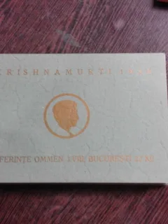2 CONFERINTE OMMEN 3.VIII, BUCURESTI 22 VII, 1930 - J. KRISHNAMURTI